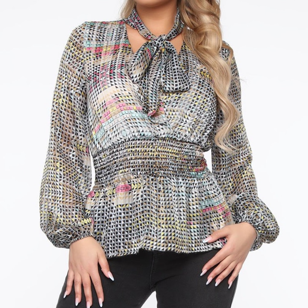 Chiffon blouse fashion nova